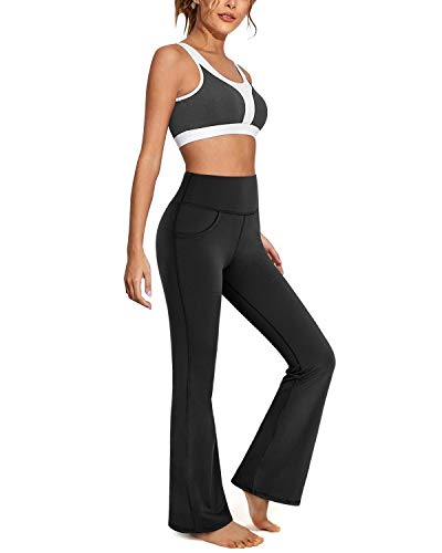Promover Women Bootleg Yoga Pattern Pants with Pockets High