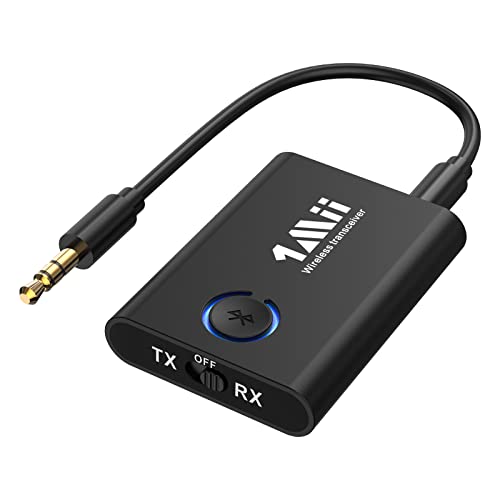 1Mii B05 Airplane Bluetooth 5.3 Adapter for Headphones W/Portable Charging  Case Support aptX Adaptive/HD/Low Latency, Wireless Bluetooth Audio