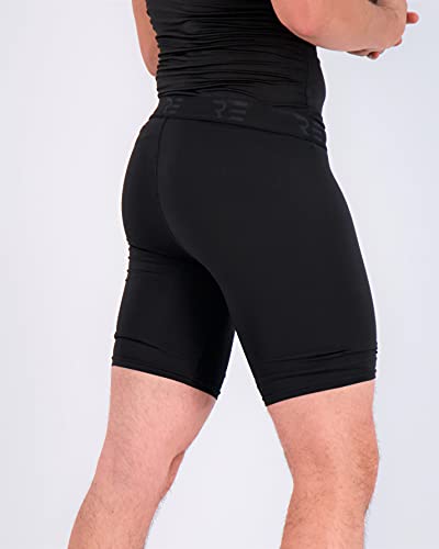 Real Essentials 5 Pack: Mens Compression Shorts - Quick Dry Performance  Active Underwear (Available in Big & Tall)