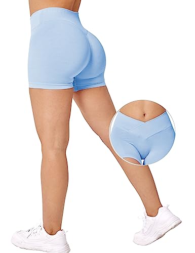 YEOREO Amplify Scrunch Workout Shorts for Women Bright