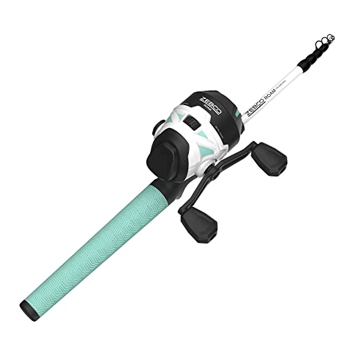 Zebco Kids Rambler Telescopic Spinning Reel and Fishing Rod Combo,  23.5-Inch to 5-Foot 3-Inch Telescoping Fishing Rod, Size 20 Reel,  Pre-Spooled with 8-Pound Cajun Line, Seafoam/Black : Buy Online at Best  Price