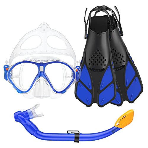 Seovediary Snorkel Set Adults Snorkeling Gear Anti-Fog Panoramic