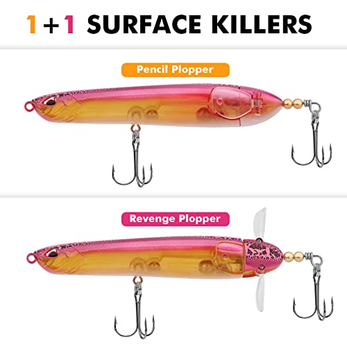 TRUSCEND Fishing Lures for Bass Trout, Multi Jointed Swimbaits, Pencil Fishing  Lures with VMC/BKK Hooks, Lifelike Top Water Bass Lures Kit, Long-Cast  Topwater Fishing Lures Freshwater or Saltwater