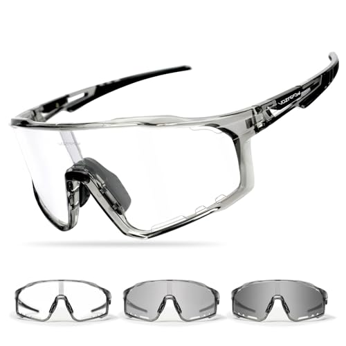 VOZAPOW Photochromic Cycling Glasses for Men Women, UV