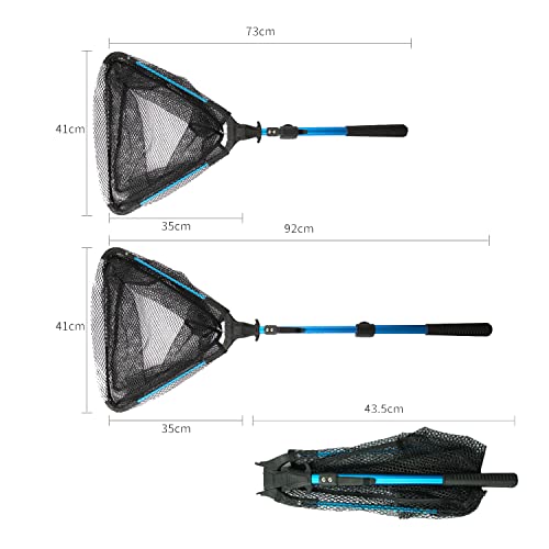 Fishing net, Foldable Collapsible Telescopic Pole Handle, Durable
