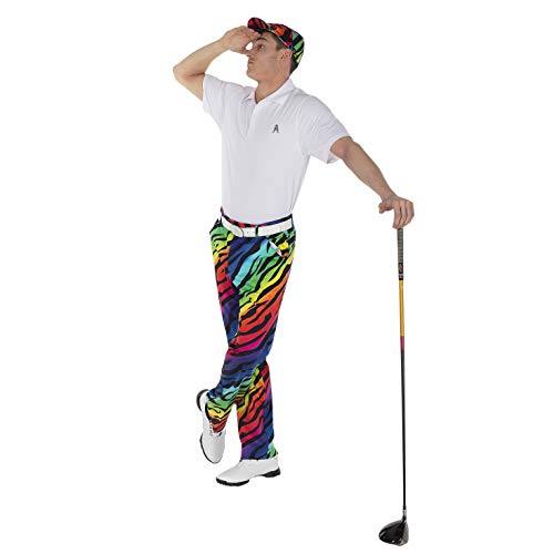 Royal & Awesome Men's Golf Trousers, Wild Ones, 38W x 32L