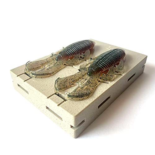 Smedioks Premium Soft Plastiс Mold Lure Making Injection Molds Fishing  Lures 2 Cavity Googan Bandito Bug 4