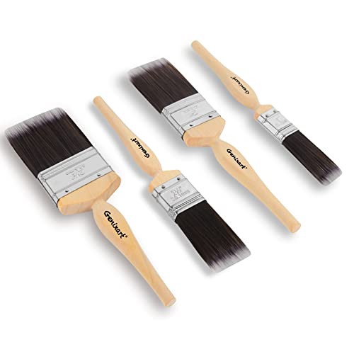 Angular Paint Brushes Set, 6 Pcs Angled Paintbrushes for Acrylic Oil Watercolor Gouache Painting, Premium Nylon Hair Angle Shader Brush for Art