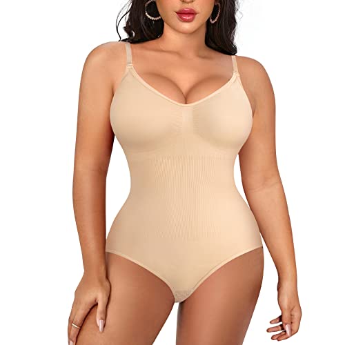 Gotoly Shapewear Bodysuit for Women Tummy Control Fajas Colombianas Waist  Trainer Butt Lifter Panty Stomach Body Shaper (Beige, X-Small-Small) at   Women's Clothing store