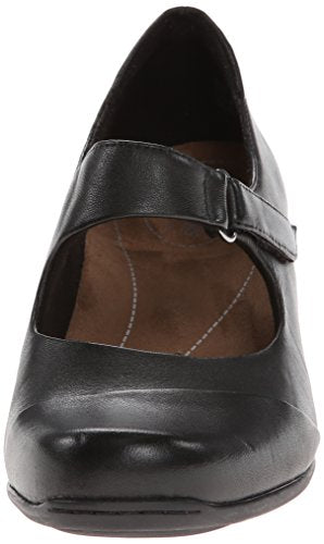 Clarks Women s Sugar Palm Dress Pump Black Leather 9.5 4E US