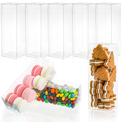 Peohud 80 Pieces Clear Boxes for Favors, Transparent Candy Gift
