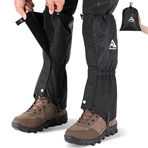  MAGGIFT Leg Gaiters,Gaiters for Hiking Waterproof and  Adjustable Snow Boot Gaiters for Walking, Hunting, Mountain Climbing, and  Snowshoeing (Black) : Sports & Outdoors