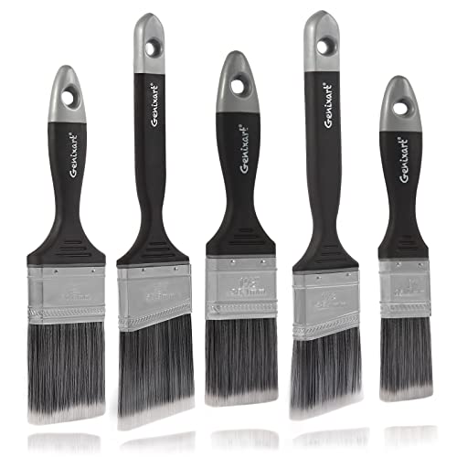  HAUTMEC Paint Brushes,4 Pk Treated Wood Handle Stain