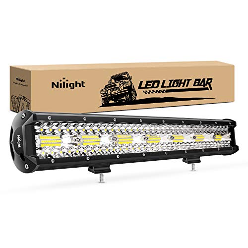 Nilight - ZH003 20Inch 126W Spot Flood Combo Led Light Bar 4PCS 4Inch 18W  Spot LED Pods Fog Lights for Jeep Wrangler Boat Truck Tractor Trailer
