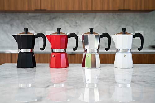Easyworkz Pedro 6 Cup Stovetop Espresso Maker Stainless Steel Italian  Coffee Maker Greca Moka Pot, 10 oz