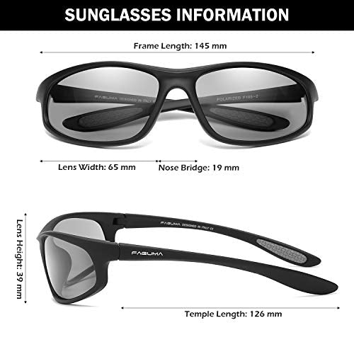 FAGUMA Polarized Sports Sunglasses For Men Cycling Driving