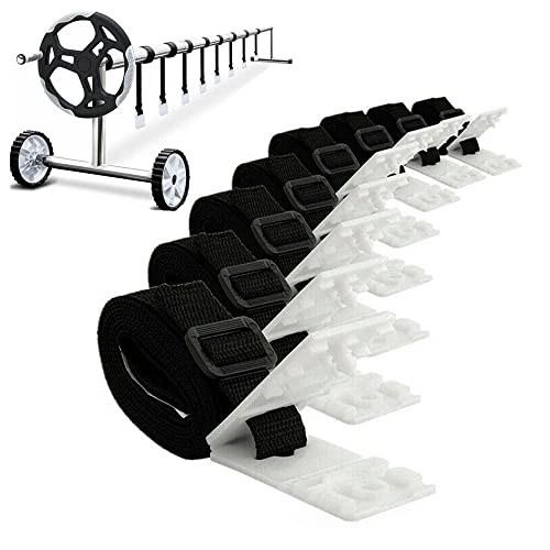 Gtouse Pool Cover Roller Attachment Straps Kit Solar Cover Reel