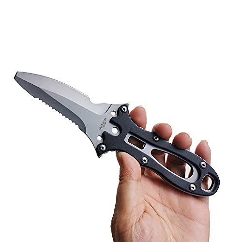 Skyshark Scuba Dive Knife, Stainless Steel Knife Diving Knife with Sheath and 2 Leg Strap for Scuba Diving, Spearfishing, Blunt Tip 7 inch Short