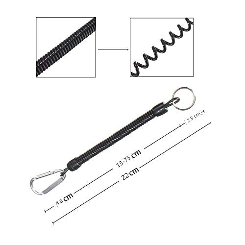 Fishing Lanyard Retractable Heavy Duty Coiled Tether Fishing