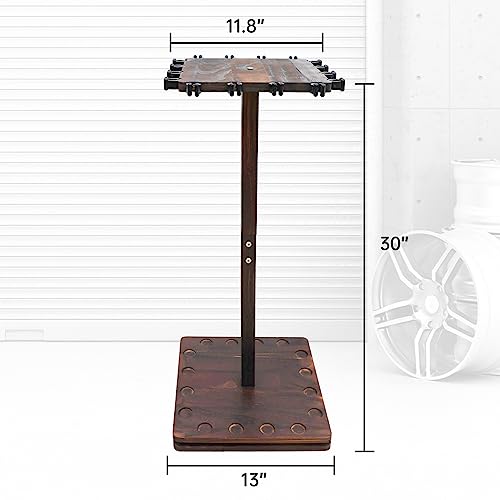 Fishing Pole Stand for Garage 360 Degree Rotating Fishing Accessories and  Equipment Holds Up to 16 Rods Wood Fishing Gear Equipment Storage  Organizer, Fishing Gifts for Men Fishing Rod Holders