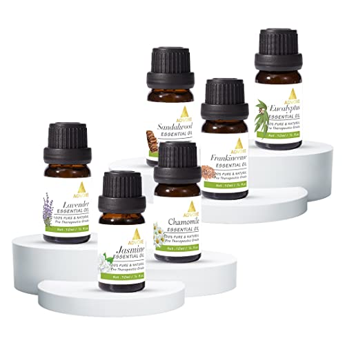 Essential Oils Set, Men Scents Fragrance Oil Aromatherapy Essential Oils  Kit for Diffuser (6x10ML) - Sandalwood, Cedar, Leather, Sweet Tobacco, Rum,  Cologne Aromatherapy Oils for Men A-Men Set