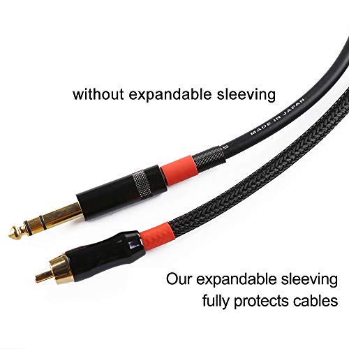 Tanstic 9.8Ft - 1/2 Inch Braided Cable Sleeve, Cord Protector Wire Loom  Tubing Cable Sleeve Split Sleeving, Expandable Braided Sleeving for  Computer