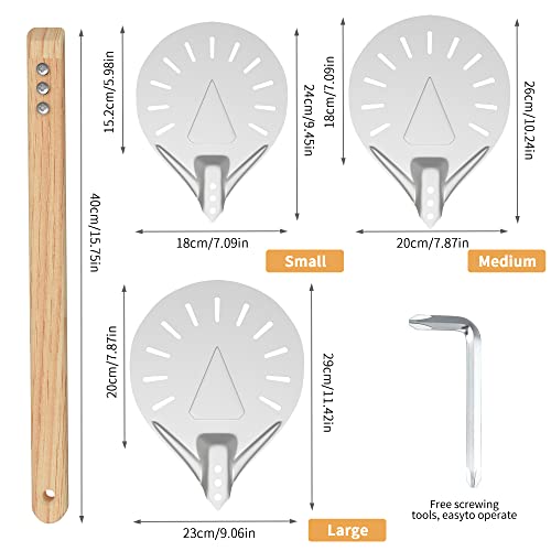 KitchenStar Metal Pizza Peel 9.5 inch - Stainless Steel Paddle Spatula