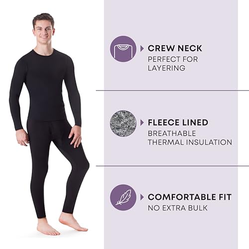 Long Underwear Mens Thermals Base Layer Men Cold Weather Gear Long Johns  for Winter Cycling Running Hunting