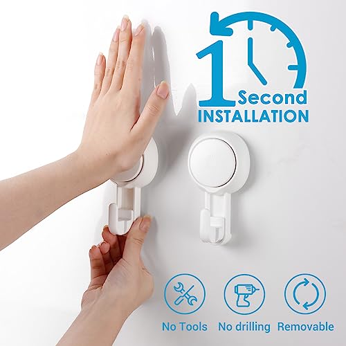 Suction Cup Towel Hooks Bathroom Shower Towel Rack Holder Kitchen Door