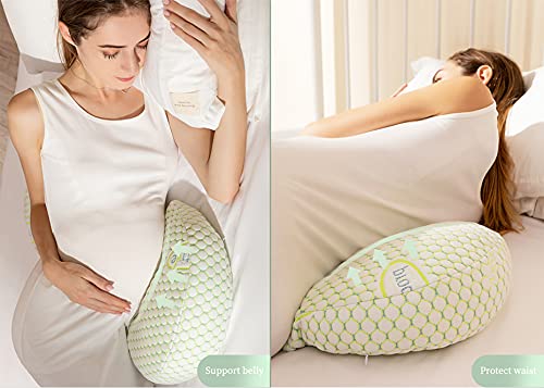 MOON PINE U Shaped Pregnancy Pillow, Maternity Full Body Pillow for Back,  Legs and Belly Support, Sleeping Pillow for Pregnant Women and Side  Sleepers