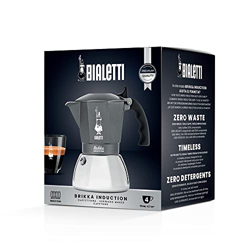  Bialetti - New Brikka, Moka Pot, the Only Stovetop Coffee Maker  Capable of Producing a Crema-Rich Espresso, 2 Cups (3,4 Oz), Aluminum and  Black: Home & Kitchen