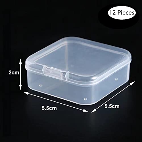Letken 18 Pieces Small Plastic Craft 0rganizers and Storage, Transparent  Box with Hinged Lid for Storage of Jewelry, Diamonds, DIY Art Craft  Accessory