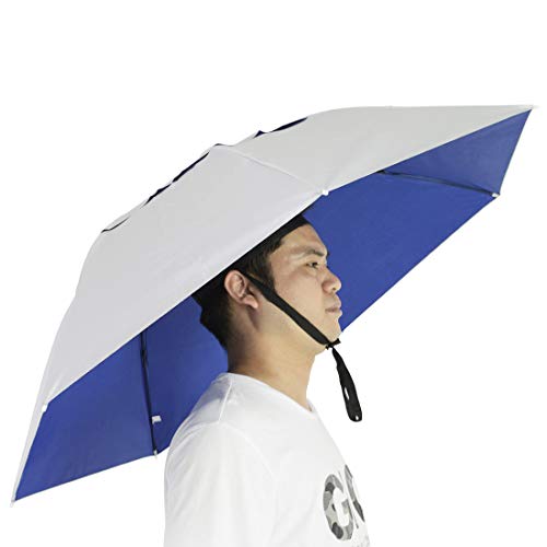 Hat Umbrella Fishing Umbrella 65cm Sunscreen Windproof Head-Mounted  Umbrella Top Folding Hat Umbrella