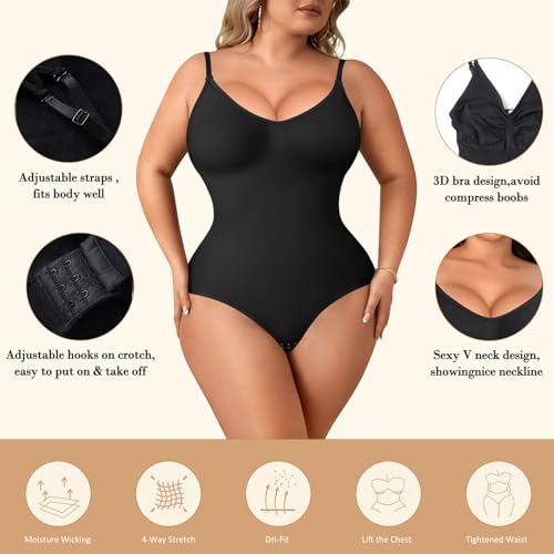 Gotoly Women Bodysuit Waist Trainer Full Body Shaper Tummy Control Slimming  Shapewear Open Bust Corset Tank Tops