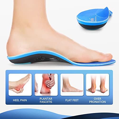 Premium Anti-Fatigue Shoe Insoles - Plantar Fasciitis Arch Support Insoles  for Men and Women Shoe Inserts - Orthotic Inserts - Flat Feet - Insoles for  Arch Pain High Arch - Boot Insoles 