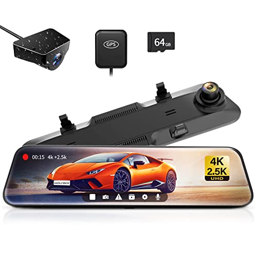 Ssontong Dash Cam Front and Rear WiFi/APP Control 64G SD Card 2.5K