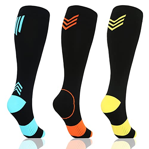 LEVSOX Plus Size Compression Socks Wide Calf Men&Women 20-30 mmhg