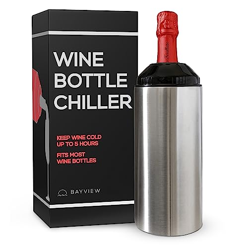 UMIEN Premium Wine Bottle Chiller - Double Walled, Vacuum Insulated Wine  Cooler for Most 750mL Champagne and Wine Bottles - Iceless Wine Chiller  with Up To 6 Hours Cold Temperature Retention 
