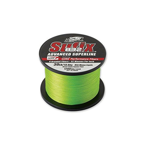 Sufix 832 Braid Line-1200 Yards (Neon Lime, 30-Pound)