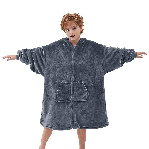  JOYWOO Oversized Fuzzy Sherpa Hoodie Blanket with