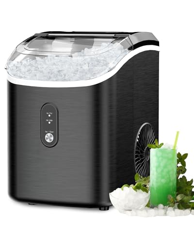 AGLUCKY Nugget Ice Maker Countertop, Portable Pebble Ice Maker