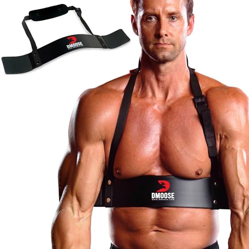 DMoose Fitness Neck Harness for Weight Training & Injury Recovery, Long  Steel Chain and D-Rings, Neck Workout Equipment 