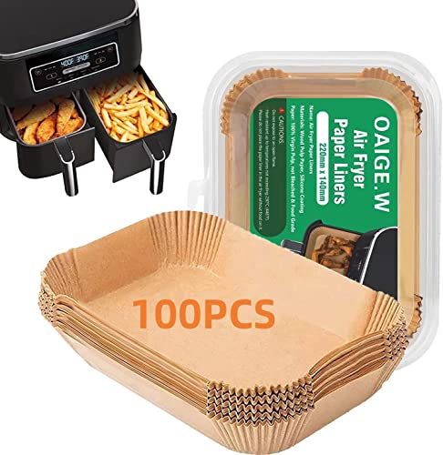 SIUDANGKA Air Fryer Liners Disposable for Ninja Air Fryer, 100 pcs  Rectangle Air Fryer Parchment Paper
