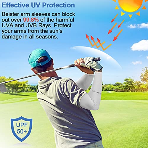 beister UV Sun Protection Cooling Compression Sleeves Arm Sleeves