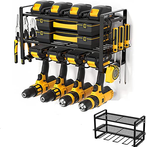 ZLQ METAL Power Tool Organizer With Charging Station,Drill Holder