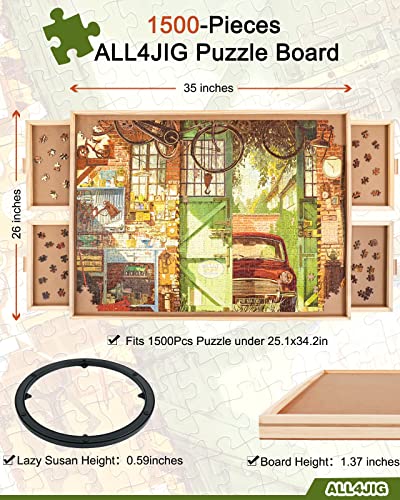 Portable Puzzle Board with Cover for All 1,000 Piece Puzzles – Jigsaw  Puzzle Mat with Black Velvet Non-Slip Surface & Waterproof Dustproof Cover  –