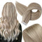 (46cm , 18/22 Ash Blonde Highlighted) - Fshine Tape in Hair Extensions Real Human Hair Hair Colour 18 Ash Blonde and Colour 22 Medium Blonde 46cm Remy Tape Human Hair Extensions 20Pcs 50gram Per Package