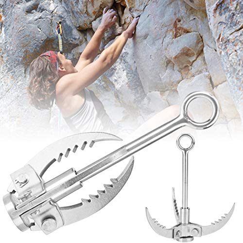 Large Grappling Hook, 4-Claw Folding Stainless Steel Grapple Hooks for  Outdoor Survival, Camping, Hiking, Tree &Mountain Climbing