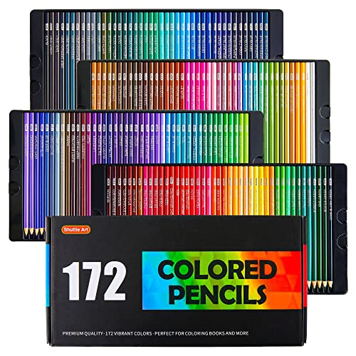 138 Colors Professional Colored Pencils, Shuttle Art Soft Core Coloring  Pencils Set with 1 Coloring Book,1 Sketch Pad, 4 Sharpener, 2 Pencil  Extender, for Artists Kids Adults Coloring 