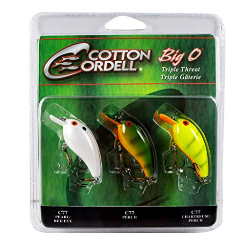 Cotton Cordell Big O Square-Lip Crankbait Fishing Lure, Great for Shallow  Water Fishing, Freshwater Fishing Accessories, Triple Threat 3-Pack, 2,  1/4 oz